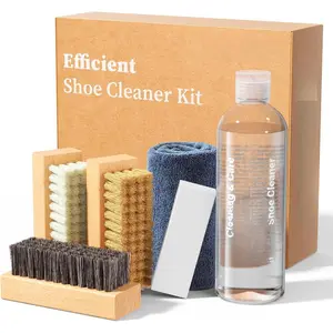 Shoe Cleaning Kit for Sneaker - 10.1Oz Shoe Cleaner kit Sneaker Cleaner,Eraser,Brushes&Towel for White Shoe Sneaker