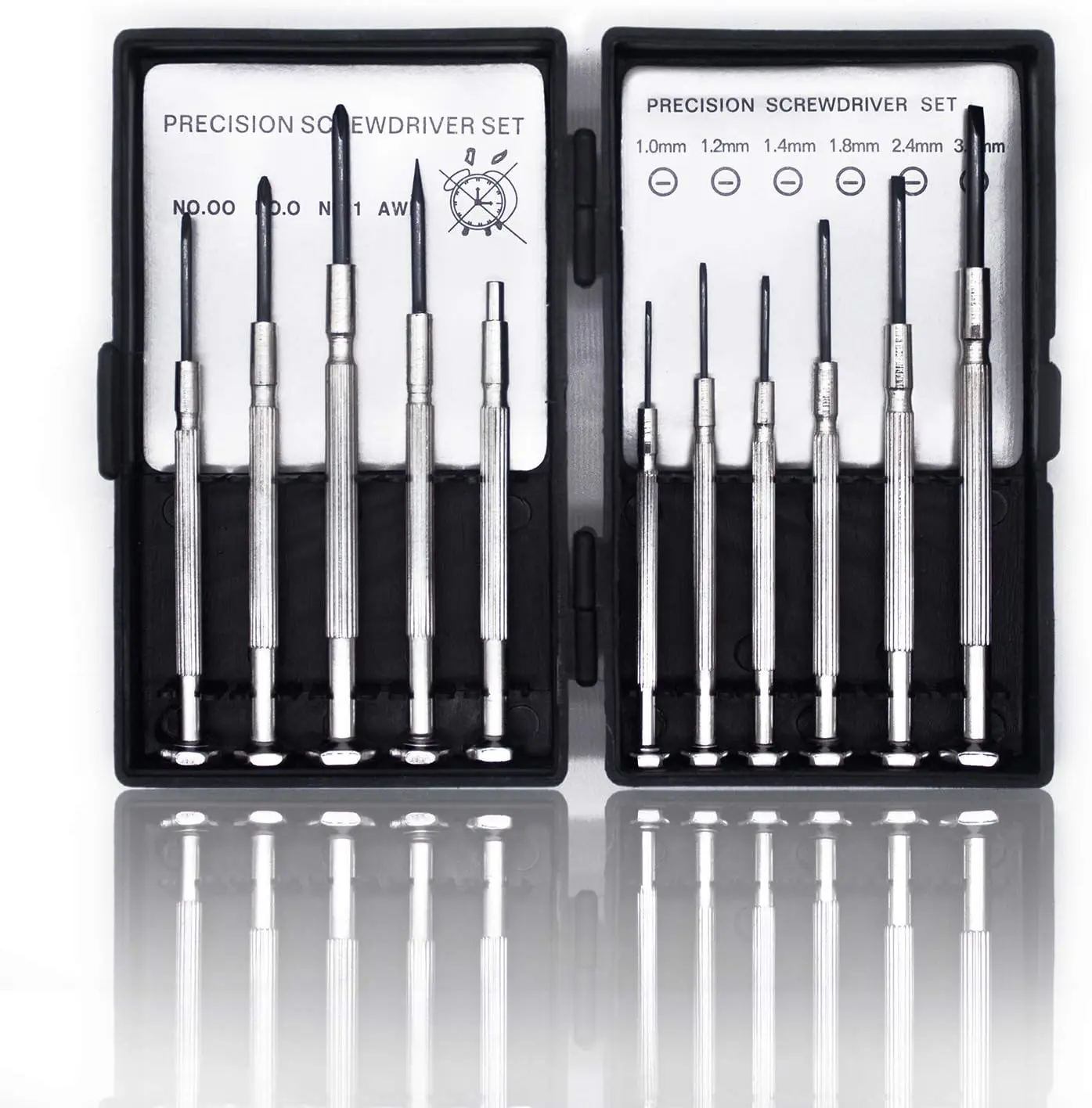 11PCS Mini Precision Dismantling Screwdriver Kit - Nickel-Plated Multi-Size Magnetic Tips Star-Head Screwdrivers, 1.0mm (mm) Tools with Rotary Grip, Mini Multi-Tool for Electronics, Watch Repair