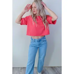 Daily Grind Coral Crop Top