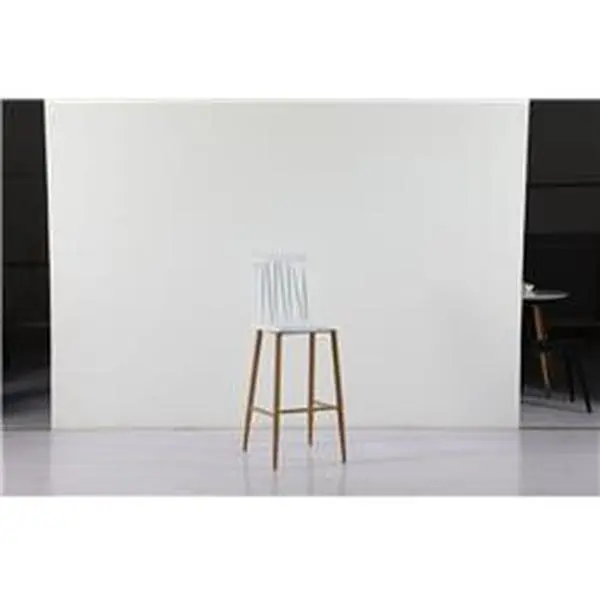Commercial Seating Products RPP-Windsor-Bar-WH Minimalist Modern Windsor Bar Height Dining Bar Stool - White