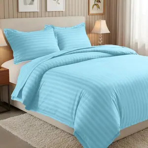 Mocassi 1500 Series Luxurious  3-Piece Stripe Duvet  Cover Set
