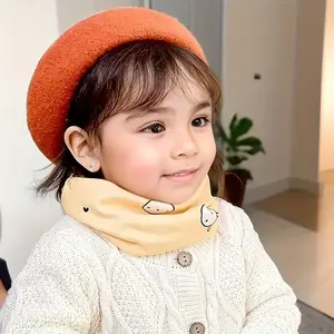 1pc Cozy & Cute Cartoon Youngsters' Scarf - Soft Polyester, Windproof, Warm Autumn & Winter Neck Warmer for Boys & Girls, Colorful Patterns, Perfect for Chilly Days, Winter Scarves That Go Around The Neck