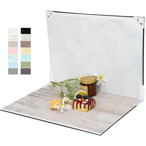 Photo Backdrop Board Product Photography: 7pcs 14patterns Table Top Food Background Kit - Flat Lay Props for Jewelry.(Small Size 16x11.5in)