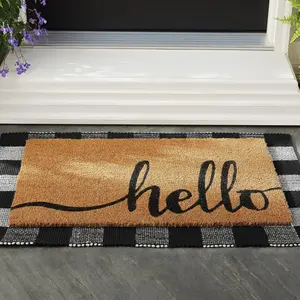 Mainstays 24" x 36" Black & White Outdoor Layering Rug