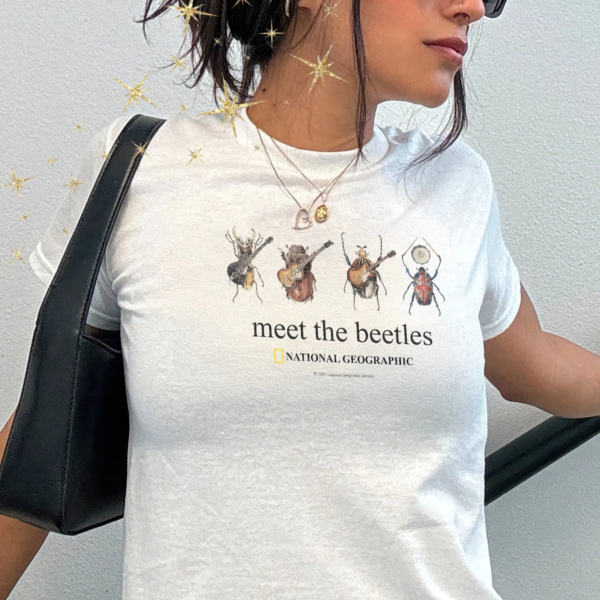 Vintage National Geographic MEET THE BEETLES Baby Tee