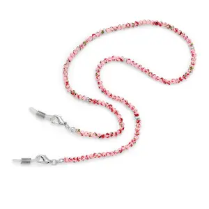 Kids Pink Tie-Dye Mini-Crystal Lanyard