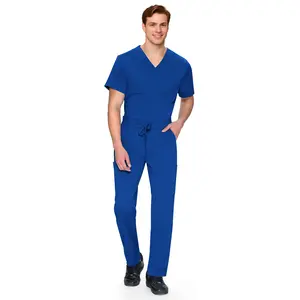 COZYFIT Scrubs for Men Set - V-Neck Scrub Top and Straight Leg Pants with 11 Pockets COZY SCRUBS
