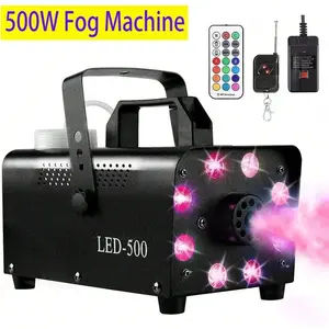 Fog Machine With 8 LED Lights,Smoke Machine With 13 Colorful LED Lights Effect,500W And 2000CFM Fog With Remote Control,Indoor, Perfect For Party,Weddingand Stage Effect