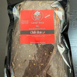 Los Cerritos Chile Rojo Beef Jerky Carne Seca 9oz - Spicy Flavor with Chile Pepper & other Ingredients