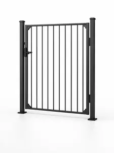 	GATE FLAT TOP 2 RAIL 4Hx5W (BLK)	