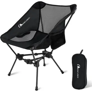 MOON LENCE Portable Camping  Backpacking  - The 4th Generation Ultralight Folding  - Compact, Lightweight Foldable  for Hiking Mountaineering, Beach chair shrooms our door packable