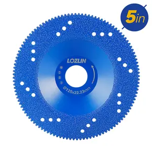 2PCS 5" Diamond Edge Processing Blade - Dry Cutting, Chamfering & Grinding Disc for Quartz/Marble/Tile, Angle Grinders