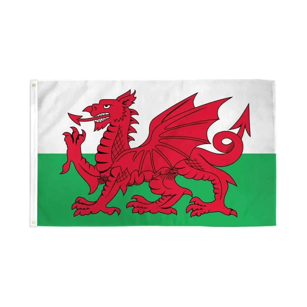 Wales 3x5ft DuraFlag Nylon Banner, Brass Hardware, 4-Stitching Construction, Indoor-Outdoor Festive & Party Backdrop for Home Supplies, Banners, Four-Stitching