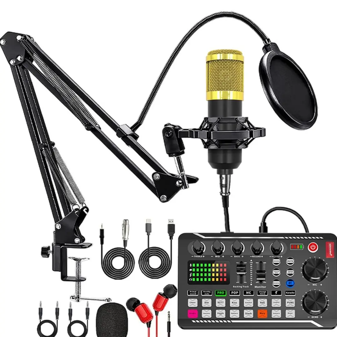 Safring Podcast usb rechargeable Microphone Bundle, BM-800