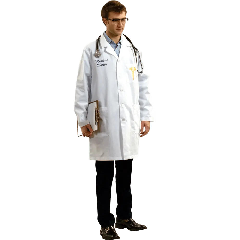 Doctor Costume For Adults | White Lab Coat with Embroidered Medical Insignia & Pockets - Pretend Play &  Role Play Outfit