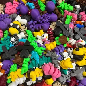 Pocket Pals | Tiny Articulating Miniature Figurines | Mini Desk Ornaments | 3D-Printed, Colorful, Fully Articulated Characters for Interactive Play