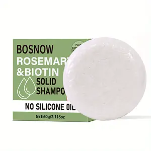 【Ten pack is cheaper】BOSNOW Rosemary & Biotin Solid Shampoo - Natural Ingredients for Hair Growth & Health - No Silicone Oil - 60g/2.116oz