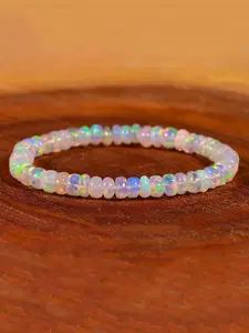 Colorful Imitated Opal Beaded Bracelet, Boho Stone Bracelet, Fashion Couple & Friendship Jewelry, Perfect Gift for Friends and Family, All Seasons