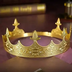 1pc Men's King Crown Headpiece, Prince Crown, Vintage Palace Crown, Performance Prop, Beauty Pageant