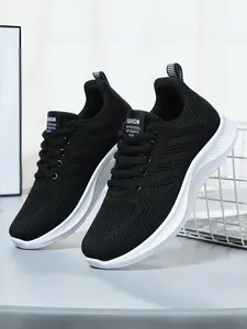 Women's shoes, sports shoes, fly woven breathable single shoe, mesh surface, simple running shoes