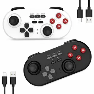 MOVONE 2 Pack Wireless Controller for Nintendo Switch / Switch OLED / Switch Lite / Switch 2 / PC / Steam Deck, Dual Vibration, Turbo Function, Ergonomic Grip, Black & White Gamepad Set