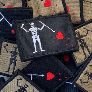 2"x3" Blackbeard Pirate Flag Tactical Patch