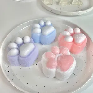 Random Color Paw Design Squeeze Toy, Creative Plush Cat Paw Pinch Fun Toy, Pocket Daily Decompressing Small Toy, Office Decompressing Leisure Toy