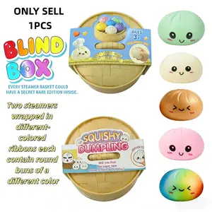 Expressive Big Dumpling Soft Toy Blind Box Mysecret Bun Stress Relief, Soft Tpr Material, Surprise Open, Perfect Gift for Kids, Squishies
