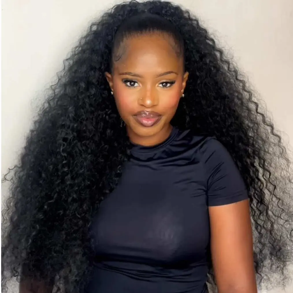 Megalook 250% High Density 100% Human Hair Bomb Full Afro Curly Ponytail With InvisiFit Drawstring Band Strap #Megalooknewarrivals Vacation Hair#WorldCup2026#gameday outfits#SummerWins #DealsForYouDays