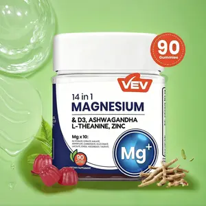 Immune & Stress Gummy Bears: Magnesium Blend + Zinc, Vitamin D3, Ashwagandha