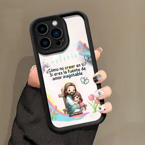 Pink Bible Verse Christian Pattern Phone Case , Soft Silicone ,Fully Protected and Shockproof For iPhone 17 16 15 14 13 12 11  Pro Max Plus X Air Girl