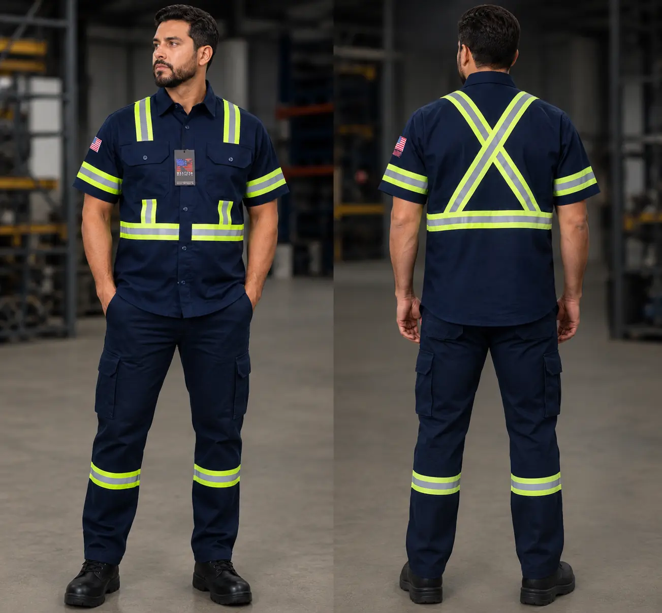 NEXTECH Premium High Visibility Safety Work Pant Cotton Menswear