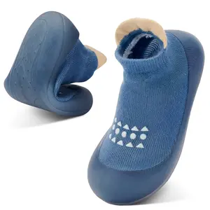 Baby Sock Shoes Non Slip Girls Boys First Walking Shoes Soft Rubber Sole Toddler Slipper Breathable Slip On Sneakers
