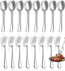 Stainless Steel Cutlery Set 12PCS – Spoons & Forks, Dishwasher Safe