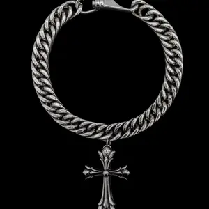 Chrome Cross Choker
