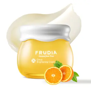 FRUDIA Citrus Brightening Cream (1.94 oz) - Brightening and Vitamin-Rich Korean Face Moisturizer w/61% Citrus Peel Extract, Niacinamide & Vitamin C | Vegan & Cruelty Free