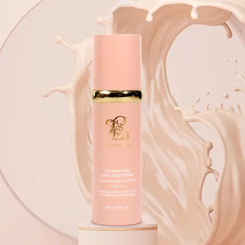 BOTAGUS Luxury 4-in-1 Silky Cream Foundation Bottle - SPF50 Sunscreen, Light Spectrum Color Mimicking Tech, Lasting Concealer, Tinted Moisturizer, Water-Based Moisture Foundation, Hydrating, Longwear Lightweight Nourishing Blemish Care for Gym, Daily Use