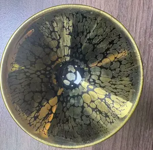 Luxury Golden Oil Spot Jianzhan Teacup Exquisite Ceramic Tea Bowl Elegant Design & Durable Craftsmanship for Tea Enthusiasts