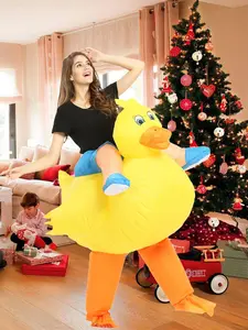 Halloween Christmas New Duck Inflatable Costume, Funny Prank Party Prop, Adult Performance, Holiday Party Supplies