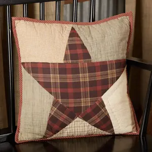Rustic Star Quilted Pillow