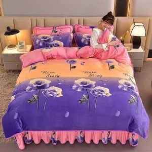 Velvet bedsheet set