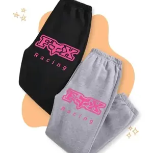 Fox Racing Unisex Sweatpants Premium Cotton Jogger Oversized Fit Streetwear Graphic Pants Soft Fleece Elastic Waist Workout Training Fitness Casual Daily Wear Pink Logo Racing Style Fashion Gift for Men Women Trending 2026
