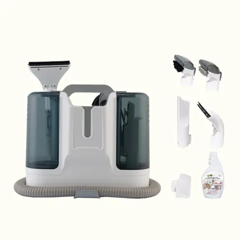 【TikTokShopBlackFriday】FlexiSpot K1 400W-12KPa Smart Portable Spot Cleaner, Handheld Carpet and Upholstery Cleaner with 6 Brushes, Large 61oz Tank, Spray & Suction Integration for Home, Sofa, Hard Floor, Car Interior, and Pet Stains, Wet Vacuum, Floor Cle