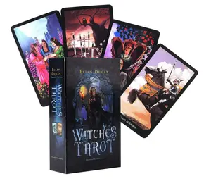 Witches Tarot Card Deck - 78 Intricately Designed Cards for Divination & Fortune-Telling