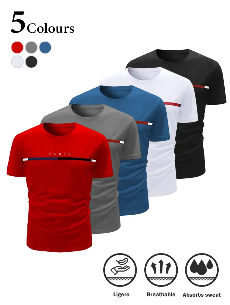 3-Pack Men’s Graphic Workout Shirts, Quick-Dry Athletic T-Shirts, Moisture-Wicking Activewear Tops gym clothes men
