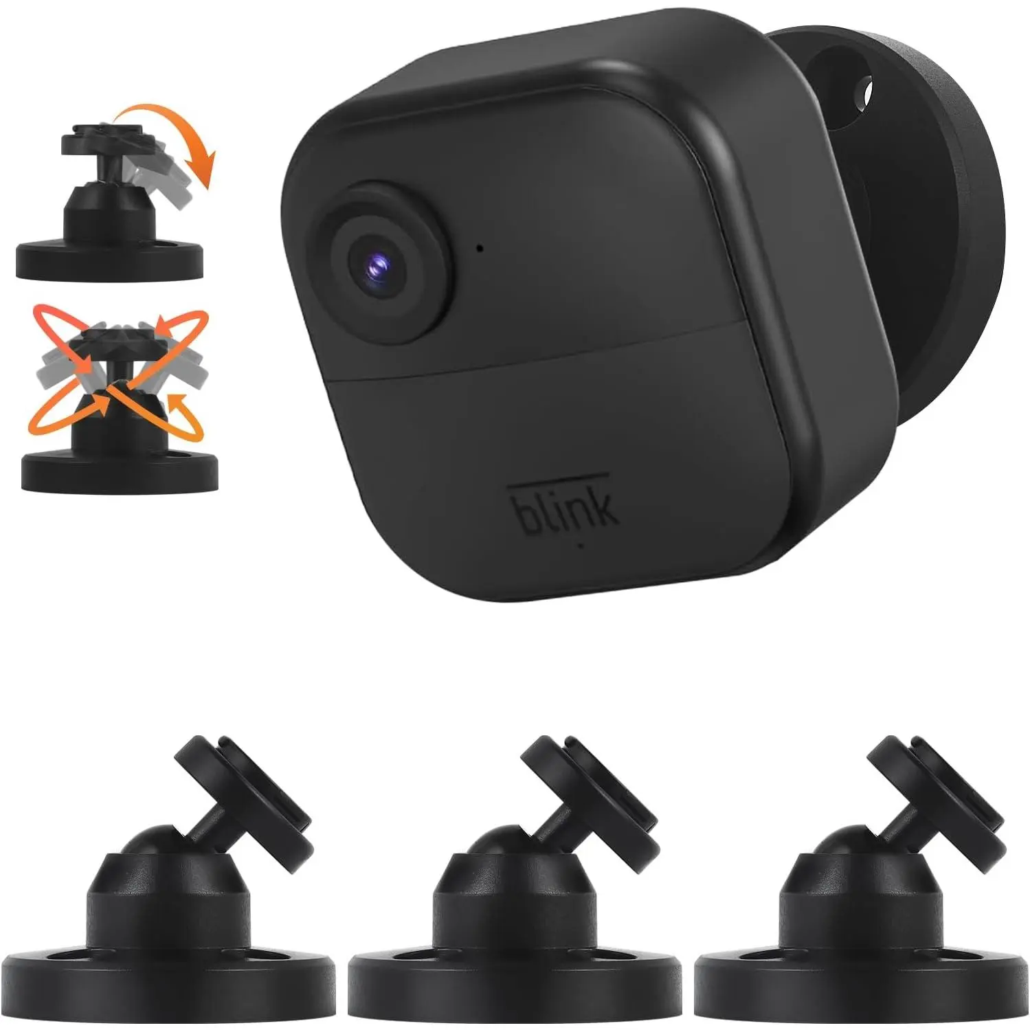 3 Pack Blink Outdoor Camera Wall Mount Bracket for Blink Outdoor 4th Gen, Blink Outdoor 4 Smart Security Camera Mounts 360 Degree Adjustable Mount