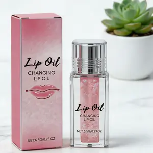 Color-Changing Lip Oil Moisturizer - Hydrating, Non-Sticky, Lip Line-Reducing Glossy Balm