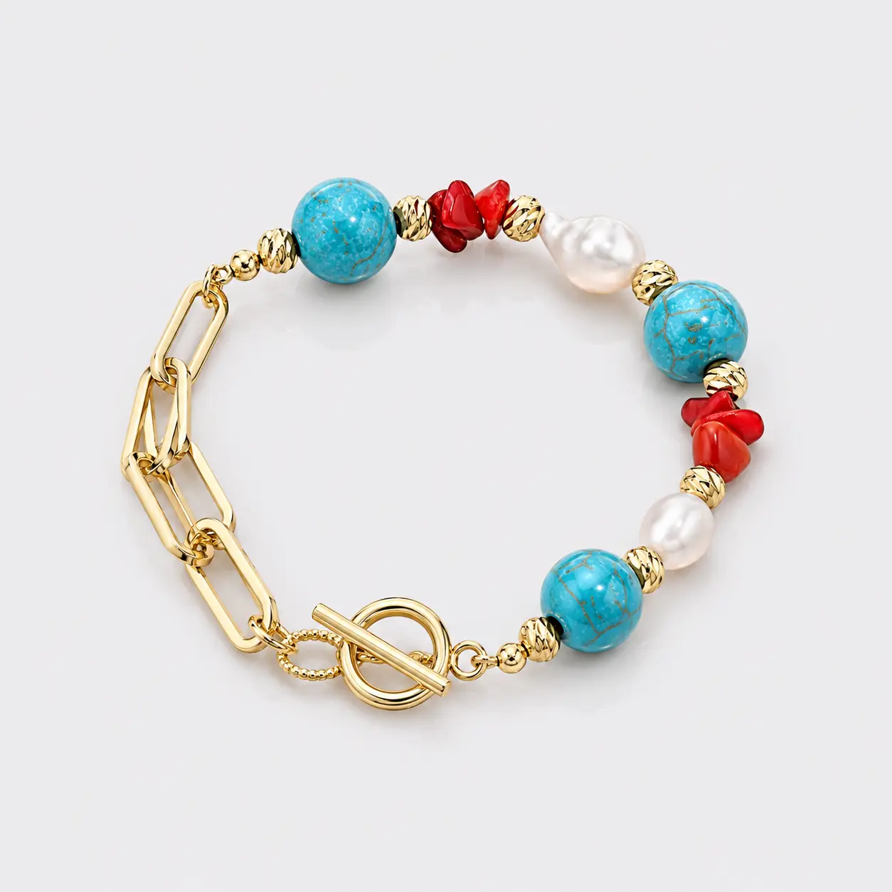 Red and turkesa brazalete