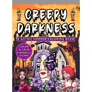 Creepy Darkness: A Gothic Horror Coloring Book for Adults - Unique Artwork & Relaxation Benefits - Single-Sided Pages for Stress Relief Mood Calming Haunting Designs