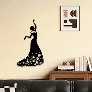 1pc Spanish Dancer Metal Wall Art, Spanish Dancer Statue Mural, Perfect for Dance Studio, Flamenco Corner, Passionate Wall Decor, Spanish Festival Decor, Ideal Gift for Dance Lovers